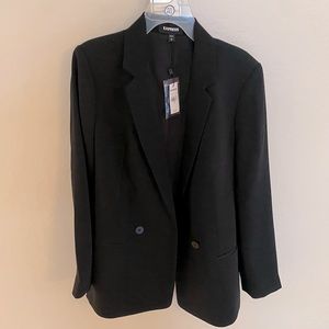 NWT black double breasted express blazer